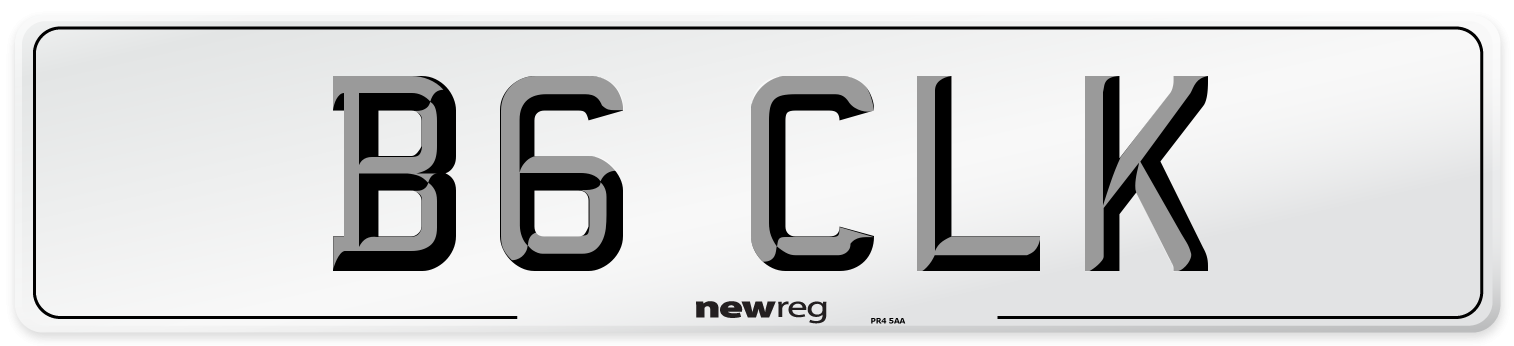 B6 CLK Number Plate from New Reg